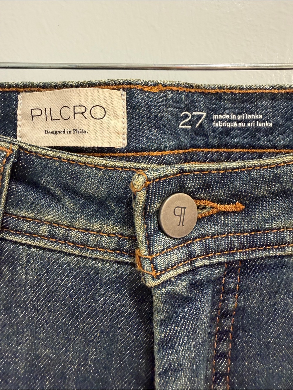 Anthropologie Pilcro & the Letterpress Straight-Leg Jeans Mid Rise Blue Size 27 - Picture 3 of 10